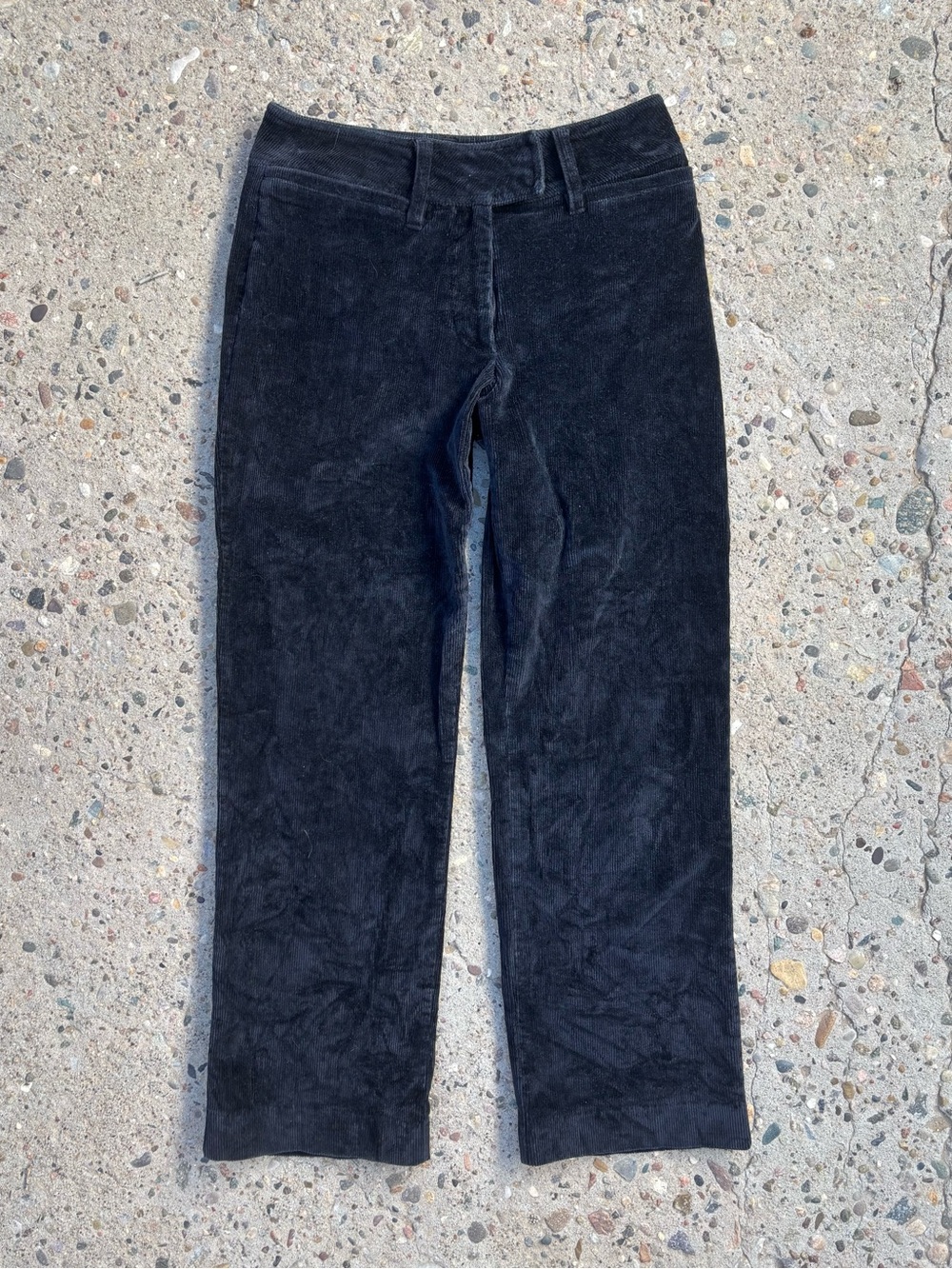 Y2K Chadwick's Black Corduroy Straight Leg Pants Women's 8P Relaxed Fit.
